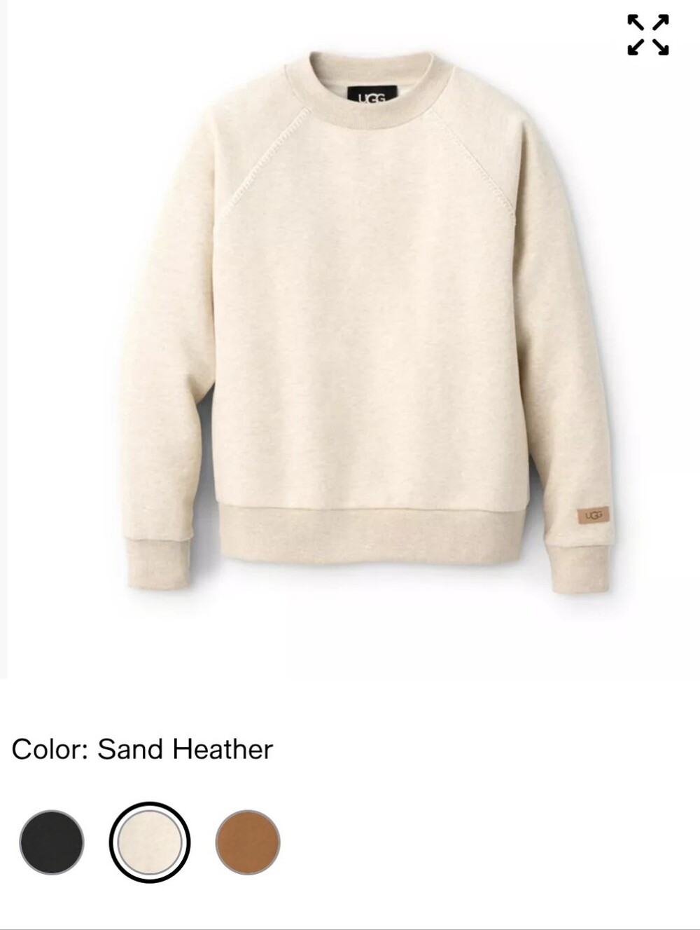 UGG Classic Crewneck Sweatshirt in Tan - Picture 2 of 4